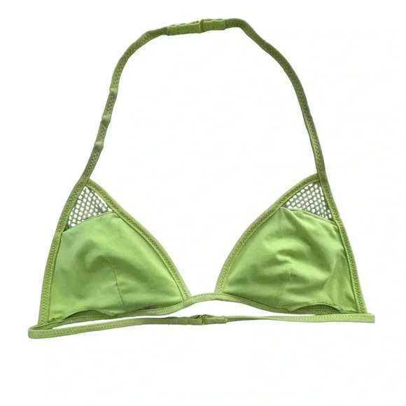 Yellow fishnet bikini top with lining inside and straps. Size Small summer swim - Picture 2 of 8